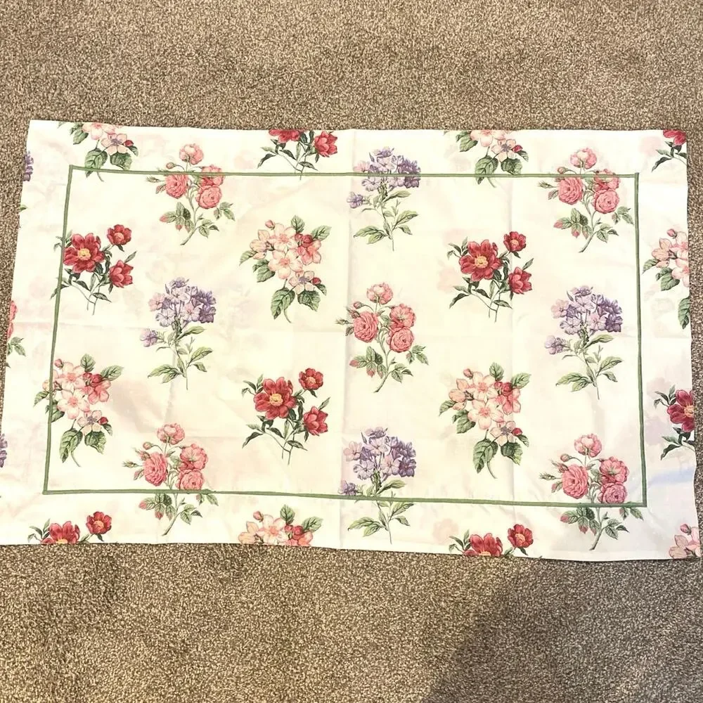 ADRIENNE VITTADINI FIELDCREST Sham King Floral Botanical 40x25 Vintage